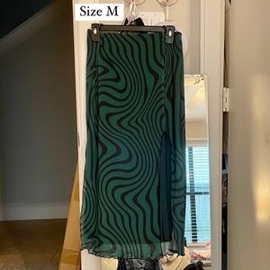 UO Frankie Mesh MIDI Skirt